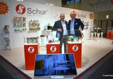 Martin Olsen und Marcel Leijten der Firma Schur Star Systems. Die Firma liefert u.a. ein interessantes Angebot an Hybridverpackungen für Frischeprodukte. 